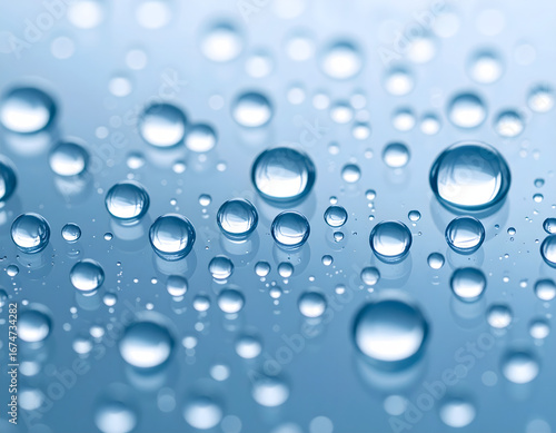 Wallpaper Mural Water Droplets: Transparent water droplets are captured in exquisite detail, reflecting light and creating a mesmerizing display of purity and freshness. Torontodigital.ca