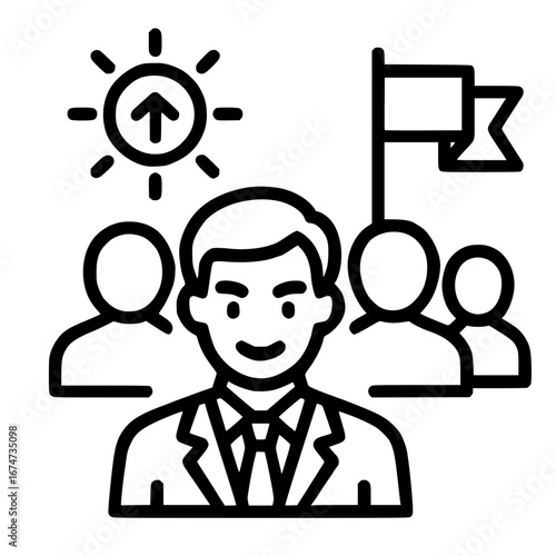 Teamwork and leadership achieving goals for business success