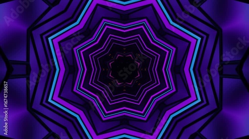 Seamless looping vj loop screensaver featuring vivid geometric pa