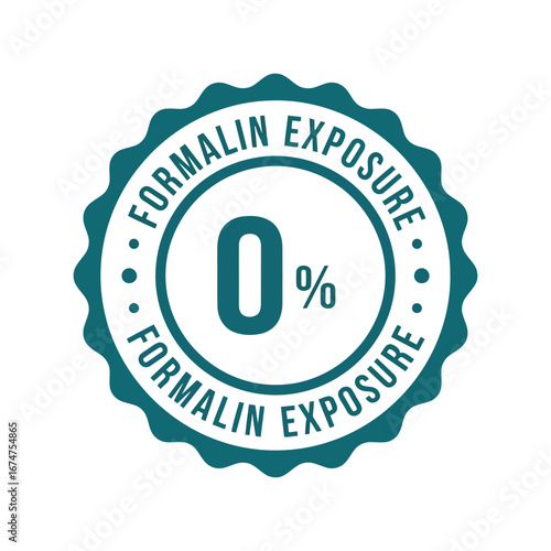 0 formalin exposure seal chemical safety badge formaldehyde free certification stamp