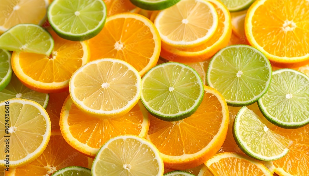 Obraz premium Citrus slices, vibrant colors