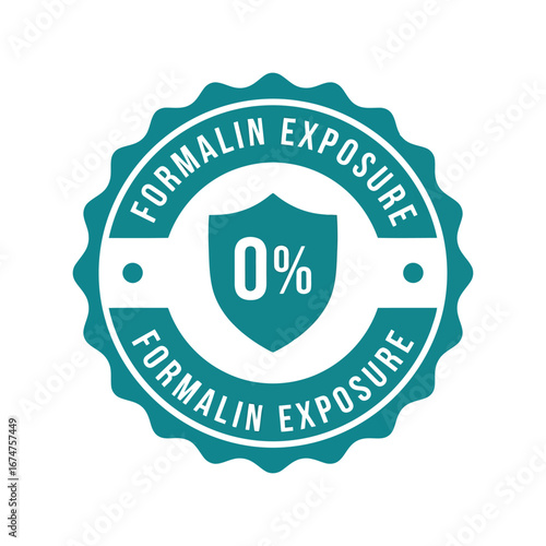 Formalin exposure safety seal 0 risk badge chemical hazard prevention emblem