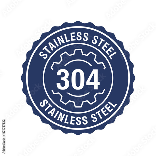 Stainless steel 304 emblem metal grade badge industrial material seal quality assurance stamp