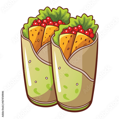 burritos wrapped in foil on a white background