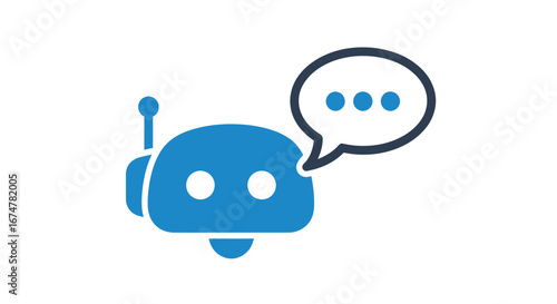 Robot chatbot assistant graphic illustration for artificial intelligence concept