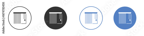 Blinds open icon vector Logo Design Template