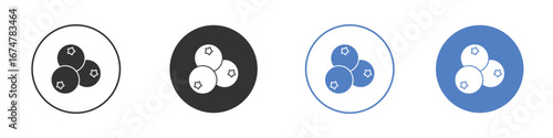 Blueberries icon vector Logo Design Template