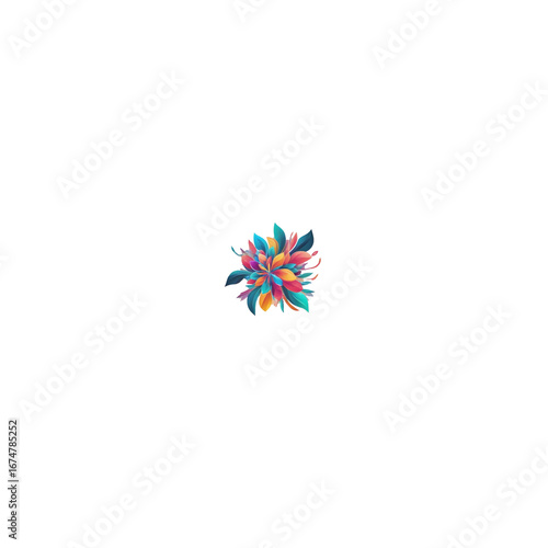 abstract colorful flower