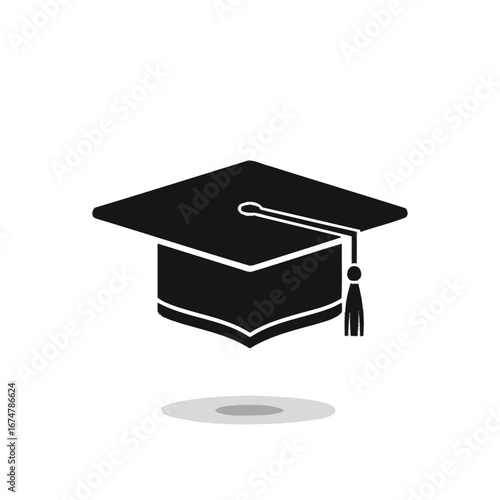 Illustration of a graduation cap, symbolizing academic achievement and educational success.