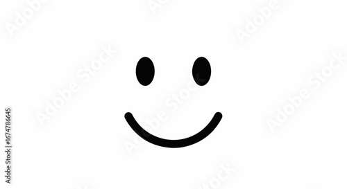 Classic smiley face icon radiating positivity and happiness, perfect for expressing joy and good vibes in digital communications or creative designs