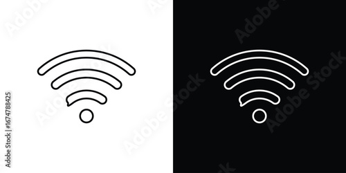 Wifi icon symbols. Simple pictograms for web sites and mobile app