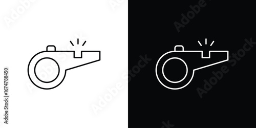 Whistle icon symbols. Simple pictograms for web sites and mobile app