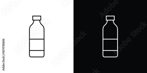 Water bottle icon symbols. Simple pictograms for web sites and mobile app