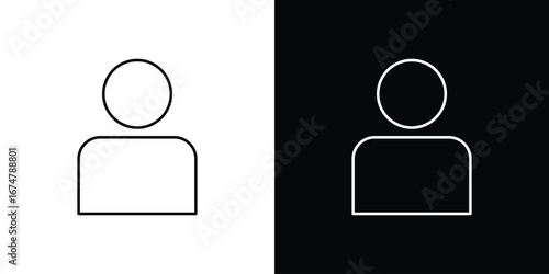 User icon symbols. Simple pictograms for web sites and mobile app