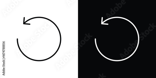 Undo icon symbols. Simple pictograms for web sites and mobile app