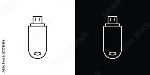 USB pendrive icon symbols. Simple pictograms for web sites and mobile app