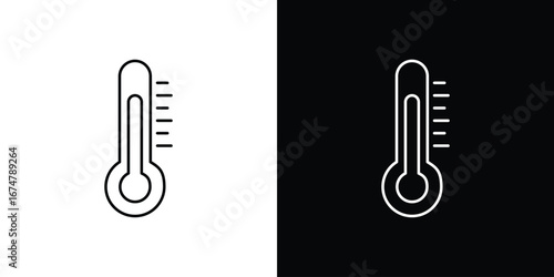 Thermometer half icon symbols. Simple pictograms for web sites and mobile app