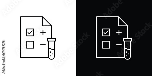 Test icon symbols. Simple pictograms for web sites and mobile app