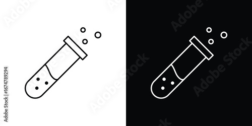 Test tube icon symbols. Simple pictograms for web sites and mobile app