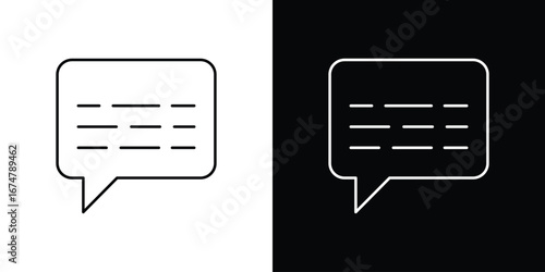 Subtitles icon symbols. Simple pictograms for web sites and mobile app
