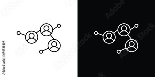 Social network icon symbols. Simple pictograms for web sites and mobile app