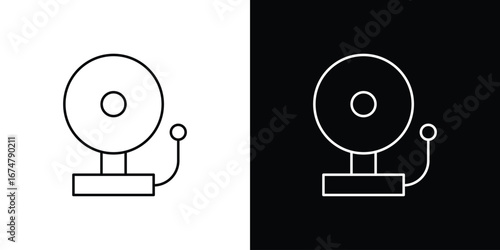 School bell icon symbols. Simple pictograms for web sites and mobile app