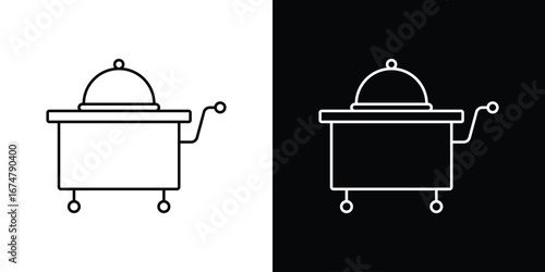Room service icon symbols. Simple pictograms for web sites and mobile app