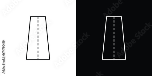 Road icon symbols. Simple pictograms for web sites and mobile app