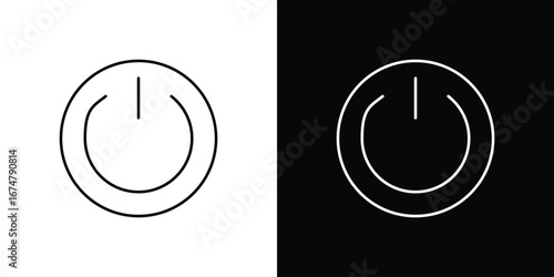 Power icon symbols. Simple pictograms for web sites and mobile app