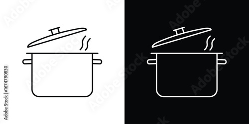 Pot icon symbols. Simple pictograms for web sites and mobile app