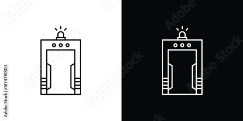 Metal detector icon symbols. Simple pictograms for web sites and mobile app
