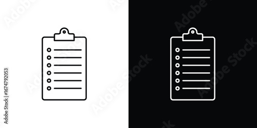 List icon symbols. Simple pictograms for web sites and mobile app