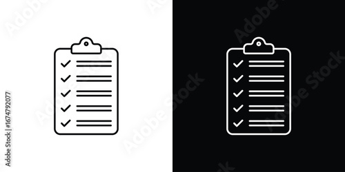 List check icon symbols. Simple pictograms for web sites and mobile app