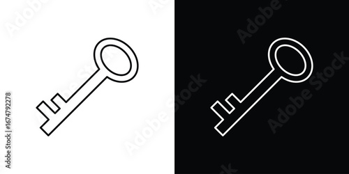 key icon symbols. Simple pictograms for web sites and mobile app
