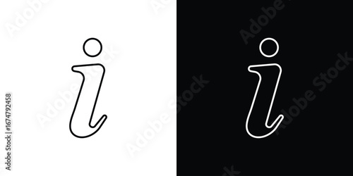 Info icon symbols. Simple pictograms for web sites and mobile app