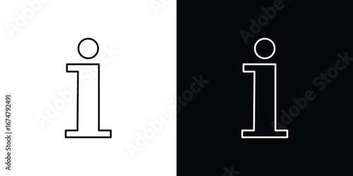 Info icon symbols. Simple pictograms for web sites and mobile app