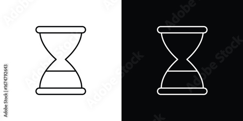 Hourglass end icon symbols. Simple pictograms for web sites and mobile app
