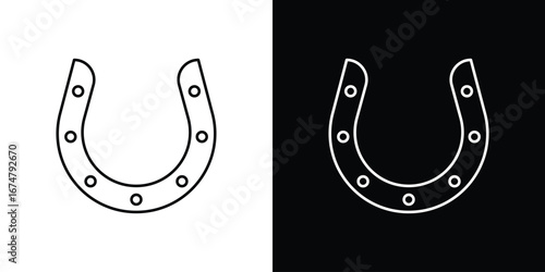 Horseshoe icon symbols. Simple pictograms for web sites and mobile app