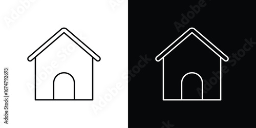 Home icon symbols. Simple pictograms for web sites and mobile app
