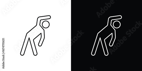 Fitness exercise icon symbols. Simple pictograms for web sites and mobile app