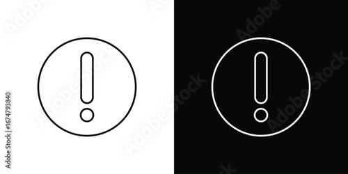 Exclamation interface icon symbols. Simple pictograms for web sites and mobile app