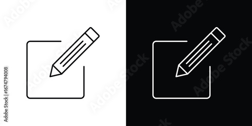 Edit icon symbols. Simple pictograms for web sites and mobile app