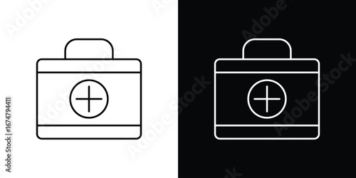 Doctor bag icon symbols. Simple pictograms for web sites and mobile app