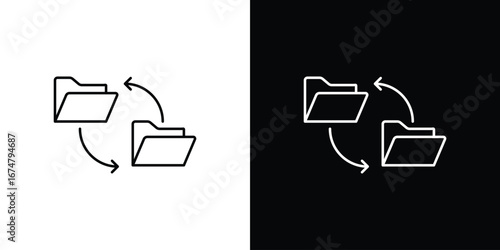 Data transfer icon symbols. Simple pictograms for web sites and mobile app