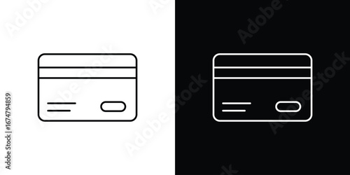 Credit card icon symbols. Simple pictograms for web sites and mobile app