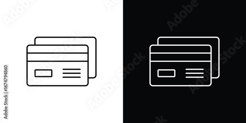 Credit card icon symbols. Simple pictograms for web sites and mobile app