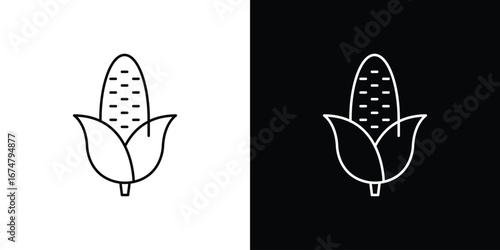 Corn icon symbols. Simple pictograms for web sites and mobile app