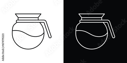 Coffee pot icon symbols. Simple pictograms for web sites and mobile app