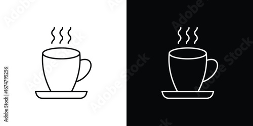 Coffee icon symbols. Simple pictograms for web sites and mobile app