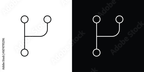 Code branch icon symbols. Simple pictograms for web sites and mobile app